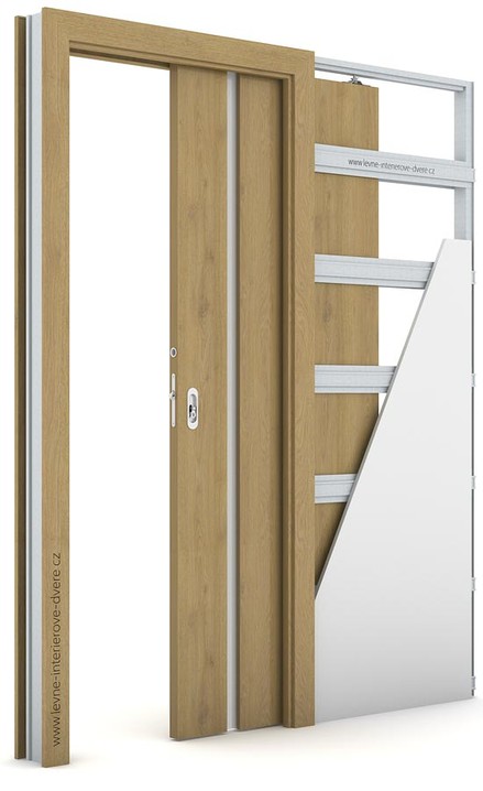 Posuvné dveře do pouzdra (do zdi) Porta FOCUS 4.A Portaperfect 3D DUB PŘÍRODNÍ