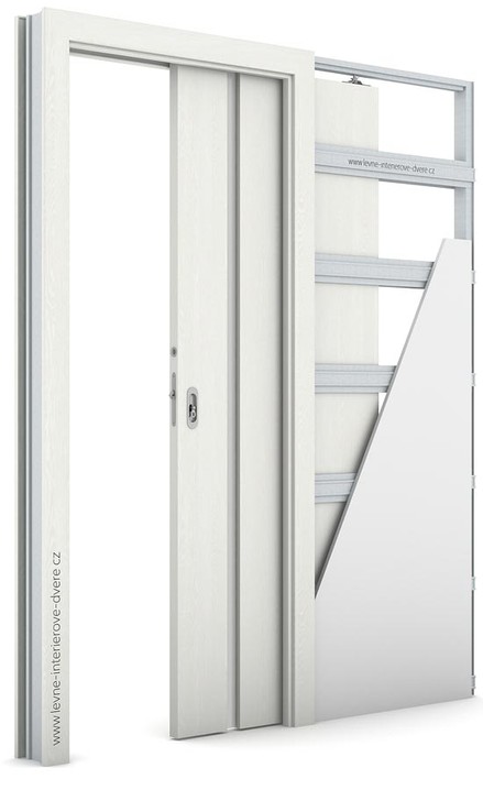 Posuvné dveře do pouzdra (do zdi) Porta FOCUS 4.A Portasynchro 3D WENGE WHITE
