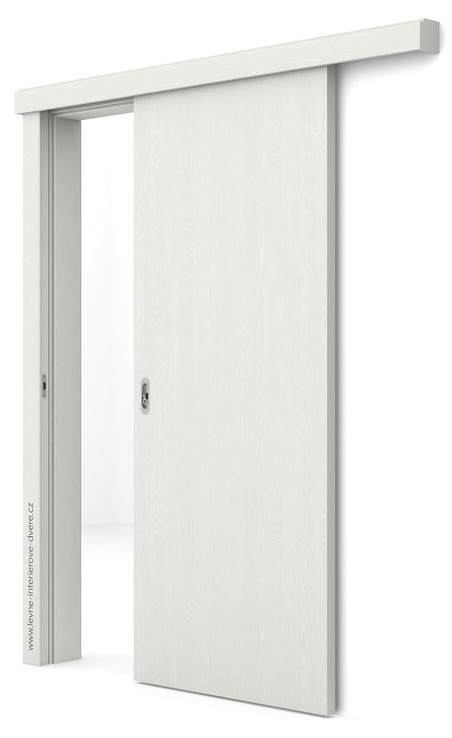 Posuvné dveře na stěnu (na zeď) Porta DECOR P Portasynchro 3D WENGE WHITE