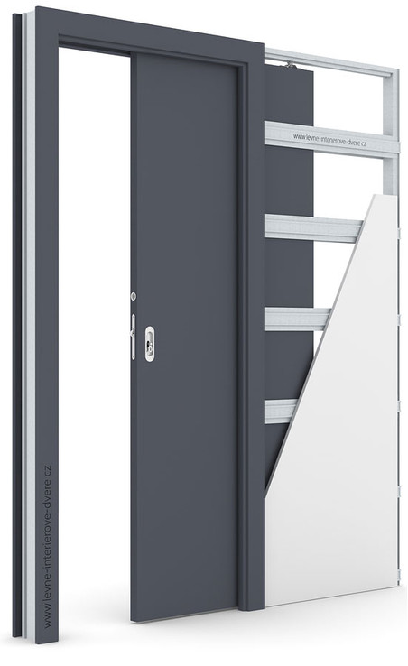 Posuvné dveře do pouzdra (do zdi) Porta CPL 1.1 se zárubní KOMPAKT CPL HQ ANTRACIT HPL/CPL