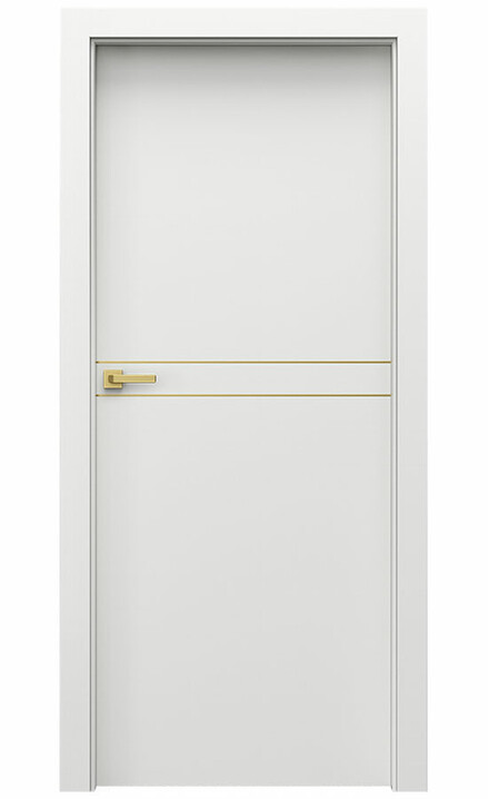 Interiérové dveře Porta DESIRE 4 Lak UV Extra Plus BÍLÝ Zlaté Intarzie