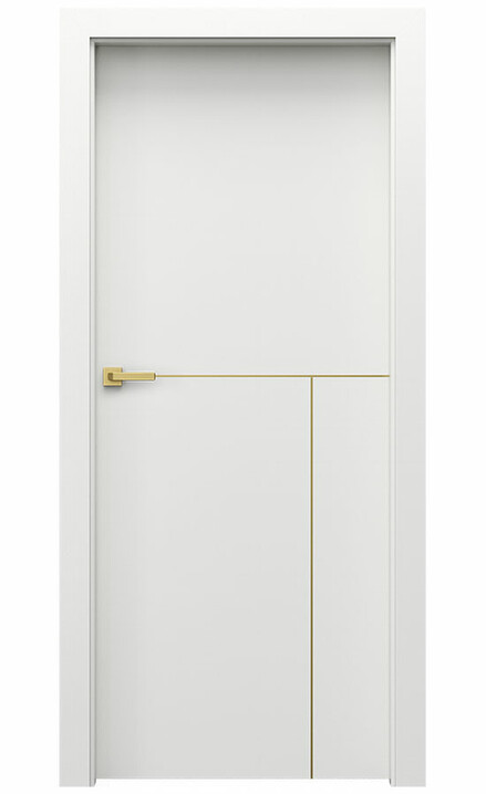Interiérové dveře Porta DESIRE 5 Lak UV Extra Plus BÍLÝ Zlaté Intarzie