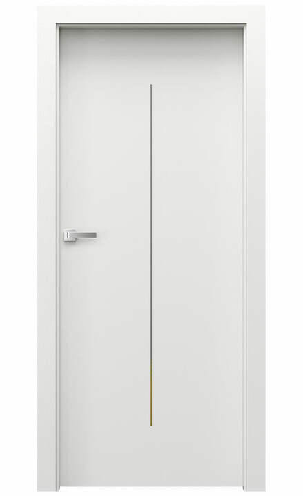 Interiérové dveře Porta DESIRE 6 Lak UV Extra Plus BÍLÝ Stříbrné Intarzie
