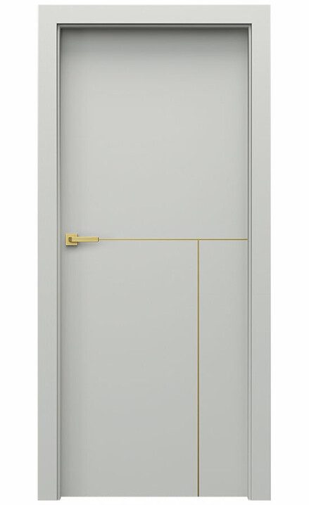 Interiérové dveře Porta DESIRE 5 Lak UV Extra Plus ŠEDÝ Zlaté Intarzie
