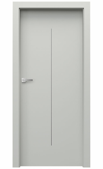 Interiérové dveře Porta DESIRE 6 Lak UV Extra Plus ŠEDÝ Stříbrné Intarzie