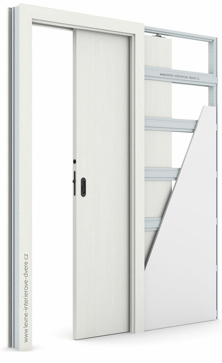 Posuvné dveře do pouzdra (do zdi) Porta DECOR P Portasynchro 3D WENGE WHITE