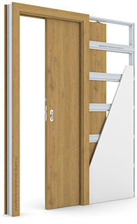 Posuvné dveře do pouzdra (do zdi) Porta DECOR P Portaperfect 3D DUB PŘÍRODNÍ